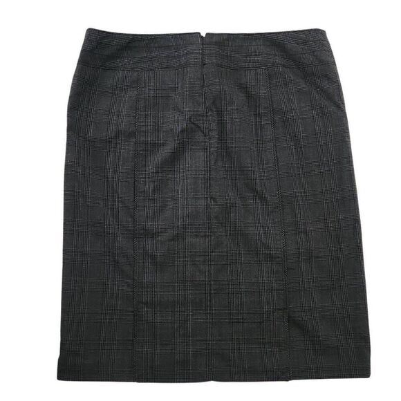 Mossimo Stretch Women's Size 16 Black Gray Zip Up A-Line Skirt Faux Pockets - Picture 3 of 4